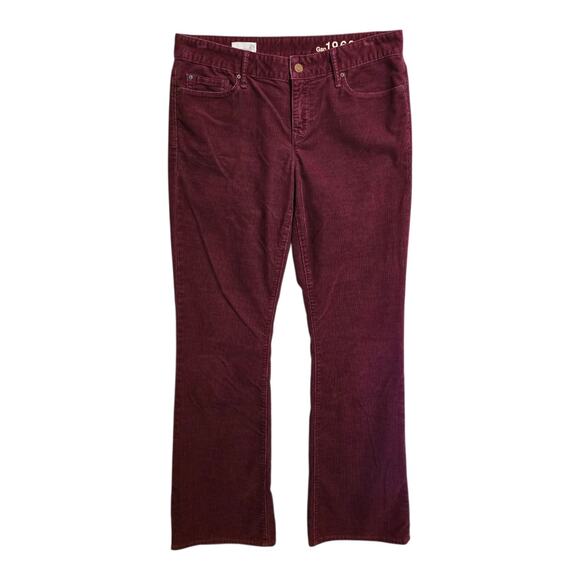Gap Perfect Boot Mid Rise Womens Corduroy Pants 29 Ruby Wine Academia Preppy - Picture 1 of 12